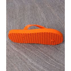 Pine Kids Slip On Flip Flops Dogs & Stripes Print - Orange