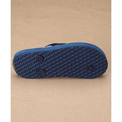 Pine Kids Slip On Flip Flops Floral Print - Yellow Navy Blue