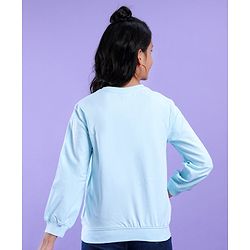 Pine Kids Cotton Knit Full Sleeves Garfeild Collection Bio Washed Crew Neck Sweatshirt - Blue