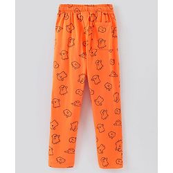 Pine Kids Full Sleeves Cotton Night Suit with Ghost Print - Orange