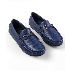 Pine Kids Slip On Party Wear Loafers - Blue