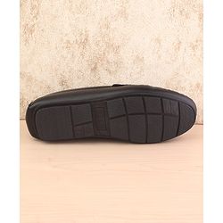 Pine Kids Slip On Round Toe Party Wear Loafers - Black