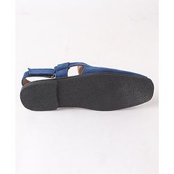Pine Kids Peshawari Ethnic Sandals with Velcro Closure - Blue