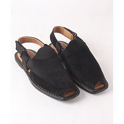Pine Kids Peshawari Ethnic Sandals with Velcro Closure - Blue