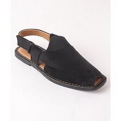 Pine Kids Peshawari Ethnic Sandals with Velcro Closure - Blue