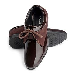 Pine Kids Lace Up Party Wear Shoes - Brown