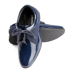 Pine Kids Lace Up Party Wear Shoes - Blue