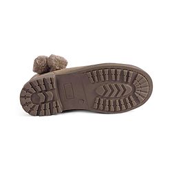 Pine Kids Slip On Winter Boots with Zipper Closure - Beige