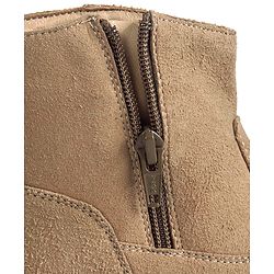 Pine Kids Slip On Winter Boots with Zipper Closure - Beige