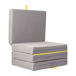 Pine Kids Classic Four Fold Sofa Cum Mattress - Grey