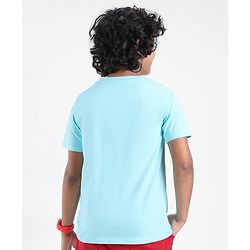 Pine Kids Half Sleeves Garfield Collection Biowashed T-Shirt - Blue