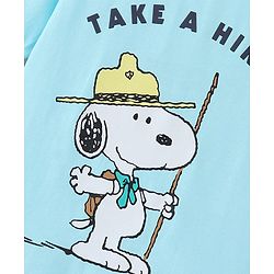 Pine kids Biowashed Peanut Collection Half Sleeves Tee Snoopy Print - Sky Blue