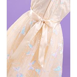 Pine Kids Short Sleeves Sequined Embroidery Party Wear Dress - Ivory