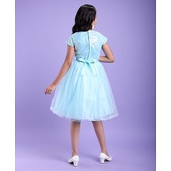 Pine Kids Sleeveless Sequined Party Wear Dress- Light Blue