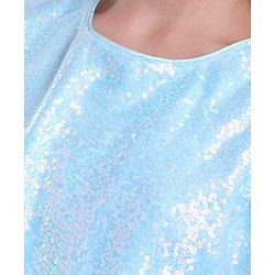 Pine Kids Sleeveless Sequined Party Wear Dress- Light Blue