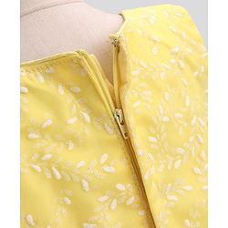 Pine Kids Sleeveless Glittered Party Wear Dress- Yellow