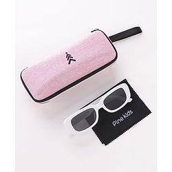 Pine Kids Free Size Rectangular Sunglasses - White