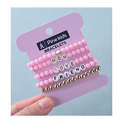 Pine Kids Free Size Bracelets Pack of 5-  Pink