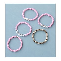 Pine Kids Free Size Bracelets Pack of 5-  Pink