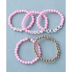 Pine Kids Free Size Bracelets Pack of 5-  Pink