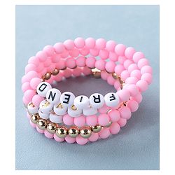 Pine Kids Free Size Bracelets Pack of 5-  Pink