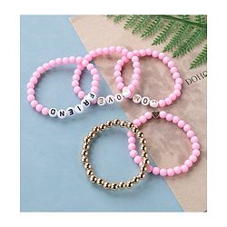 Pine Kids Free Size Bracelets Pack of 5-  Pink