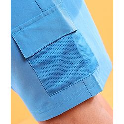 Pine Active Solid Shorts With Pocket- Blue