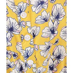 Pine Kids Floral Print Cordinated Woven Set - Yellow