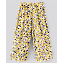 Pine Kids Floral Print Cordinated Woven Set - Yellow