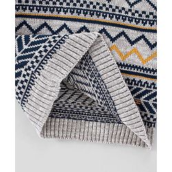 Pine Kids Full Sleeves Jacquard Sweater - Multicolour