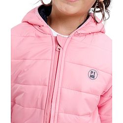Pine Kids Full Sleeves Solid Padded Reversible Jacket with Hood & Travelling Pouch - Multicolour