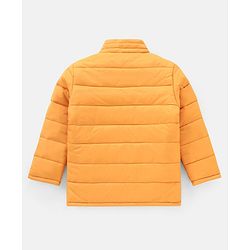 Pine Kids Full Sleeves Reversible Padded Jacket with Travelling Pouch - Yellow Navy Blue