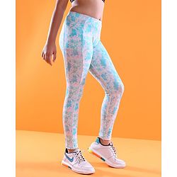 Pine Active Full Length Tie Dye Effect Legging - Blue
