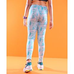 Pine Active Full Length Tie Dye Effect Legging - Blue