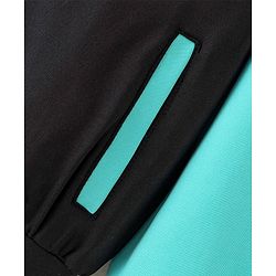 Pine Active High Stretch Breathable Sports Bra Jacket and Leggings 3 Pieces Set - Blue