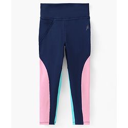Pine Active High Stretch Breathable Sports Bra Jacket and Leggings 3 Pieces Set - Pink Blue