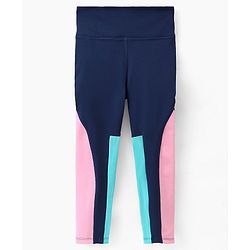 Pine Active High Stretch Breathable Sports Bra Jacket and Leggings 3 Pieces Set - Pink Blue