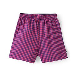 Pine Kids Cotton Woven Above Knee Length Check Boxers Pack of 2 (Colour May Vary)