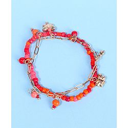 Pine Kids Free Size Necklace & Bracelet Set With Butterfly Detailing- Multicolor