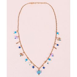 Pine Kids Free Size Necklace & Bracelet Set With Butterfly Detailing- Multicolor