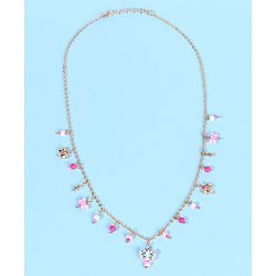 Pine Kids Free Size Necklace & Bracelet Set With Butterfly Detailing- Multicolor