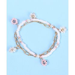 Pine Kids Free Size Necklace & Bracelet Set With Tassel Detailing- Multicolor