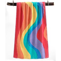 Pine Kids Towel Free Size Rainbow Print - Pink & Purple