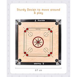 Pine Kids Wooden 26 Inch Medium Carrom Board - Multcolour