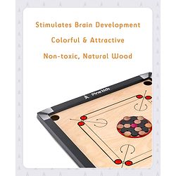 Pine Kids Wooden 26 Inch Medium Carrom Board - Multcolour