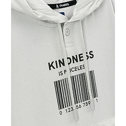 Pine Kids 100% Cotton Half Sleeves Bio Washed Hooded T-Shirt Text Print - White