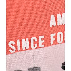 Pine Kids Cotton Half Sleeves Bio Washed T-shirt With Skating Print- Orange