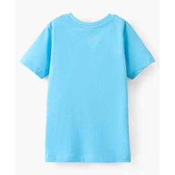 Pine Kids Half Sleeves Splish Splash Biowashed T-Shirt - Blue