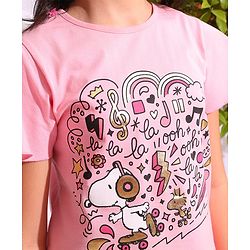 Pine Kids 100% Cotton Flutter Sleeves Top Glitter Print- Pink