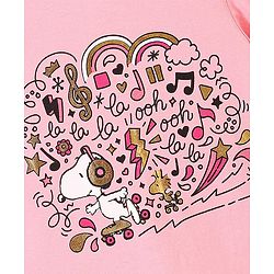 Pine Kids 100% Cotton Flutter Sleeves Top Glitter Print- Pink